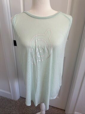 Peloton Mint Green Performance Tank with Vertical Script
